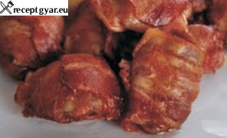 Bacon szalonnba gngylt csirkemj recept