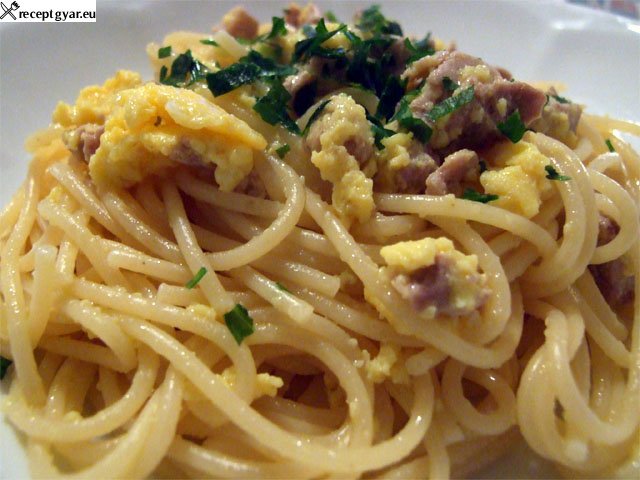 Tonhalas spagetti recept